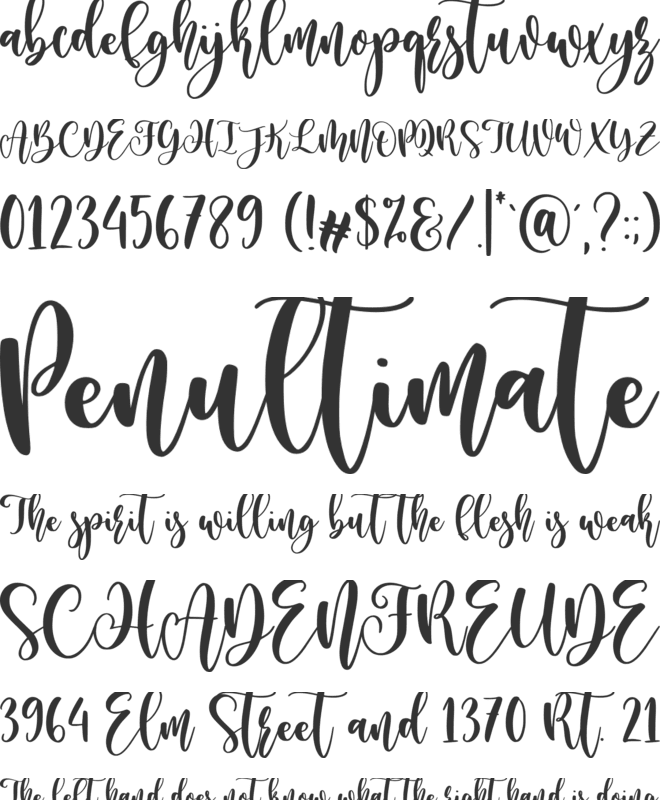 Beautiful Sunshine font preview