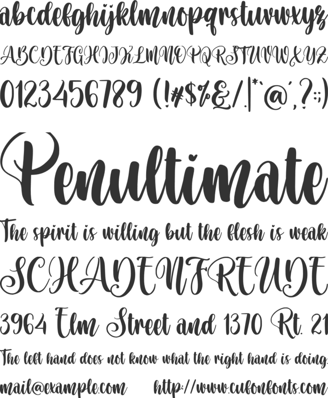 Orange Summer font preview