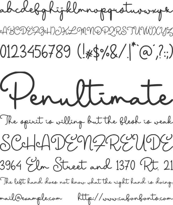 Mickaila font preview