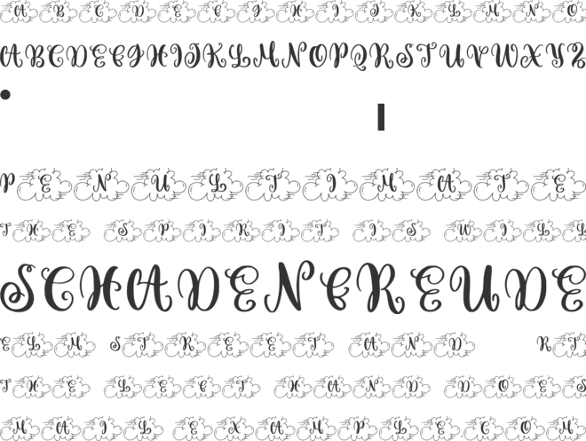 Awan Monogram font preview