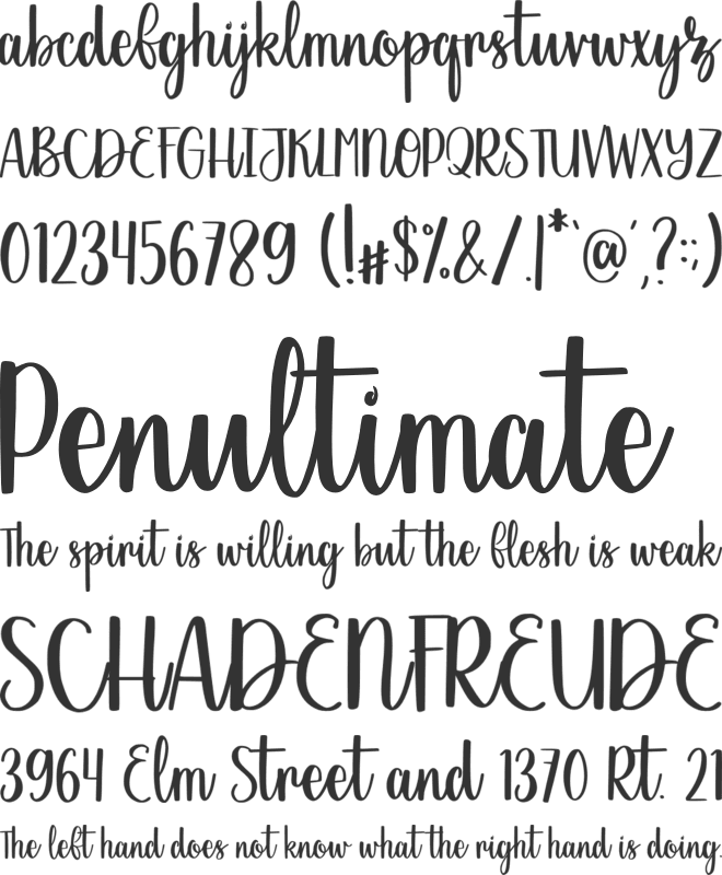 Wonderfuls font preview