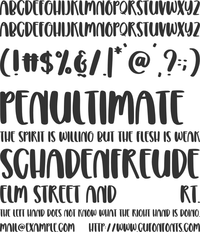 Fresh Beach font preview