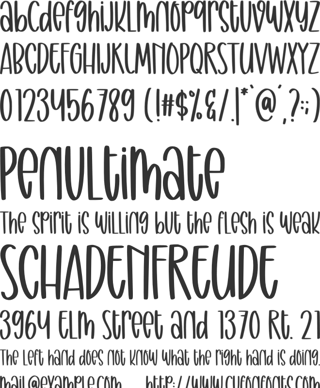 Minimalike font preview