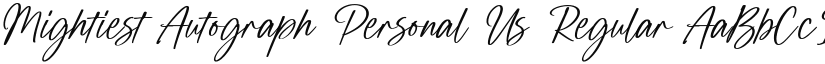 Mightiest Autograph Personal Us font download