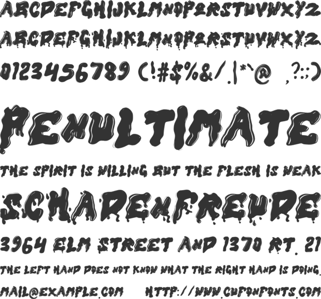 Taebisco font preview