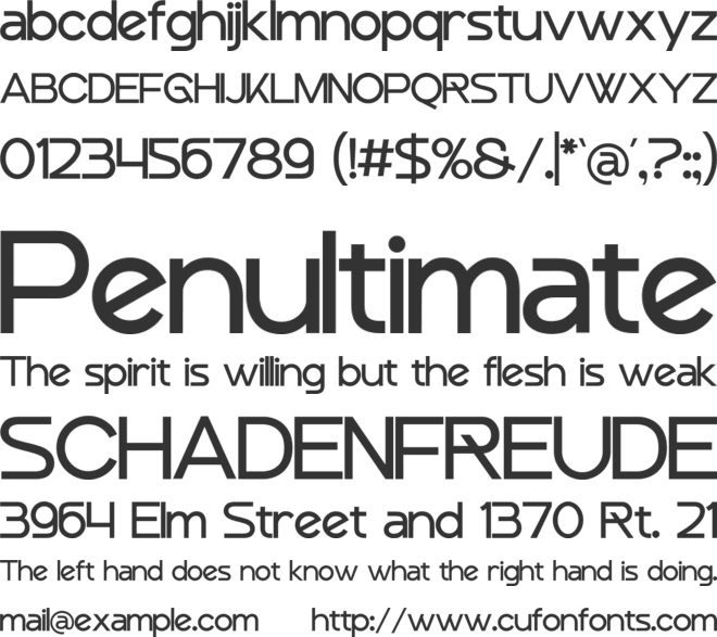 Godber font preview