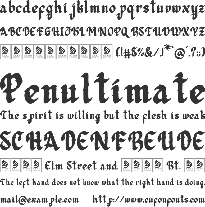 Secrilka font preview