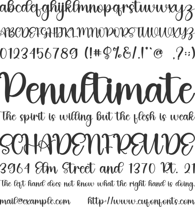 Height font preview