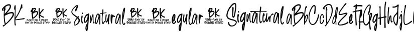 BKR Signatural font download