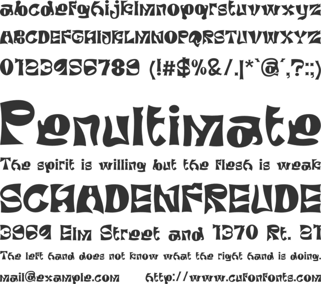 Reghka font preview