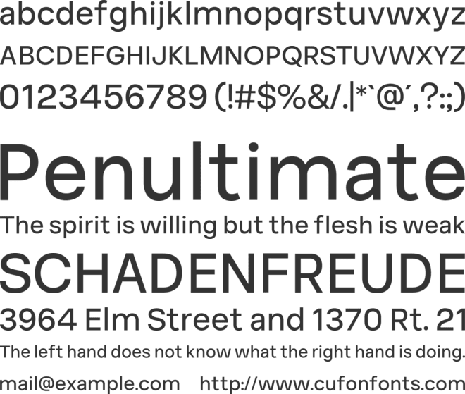 Abtera font preview