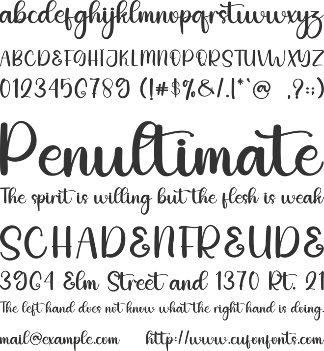 Stable font preview