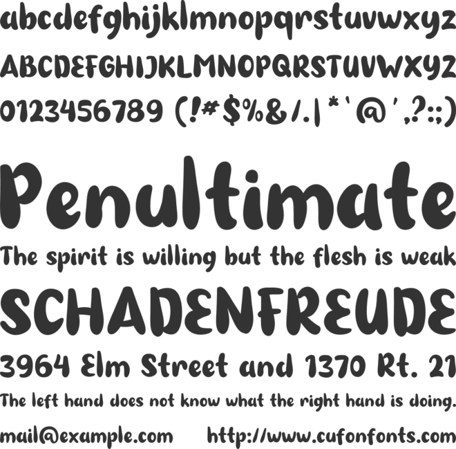 Pumpkin Brownie font preview