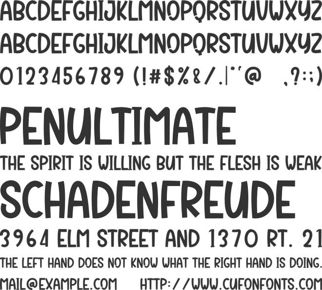 Scene Winter font preview