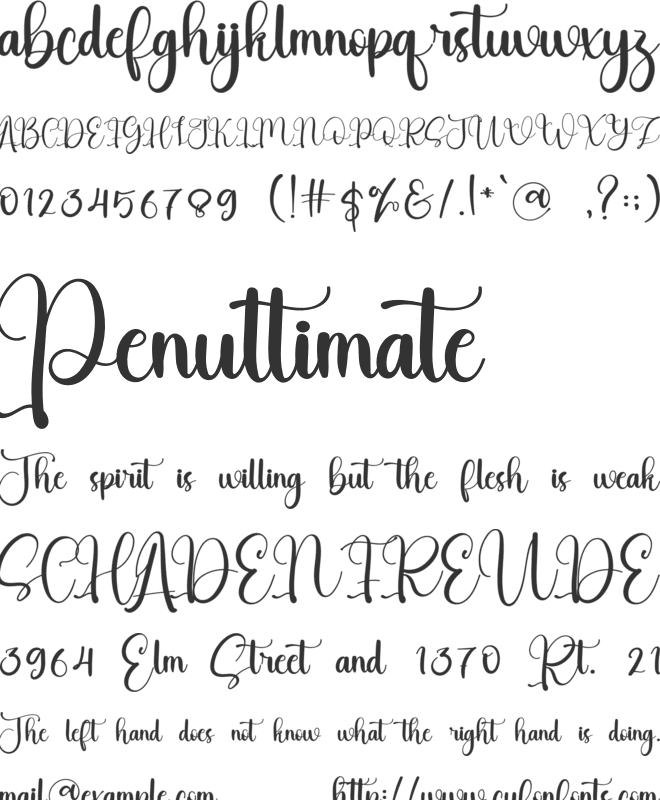 Outstanding font preview