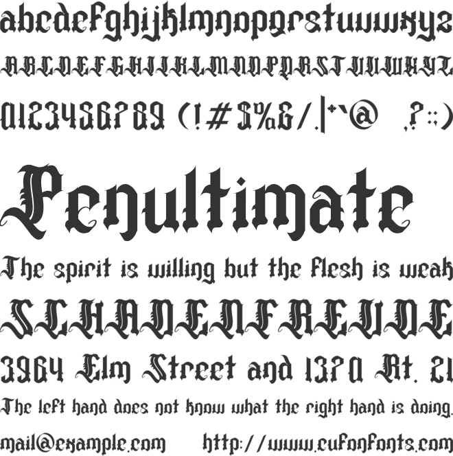 Marosdiac font preview