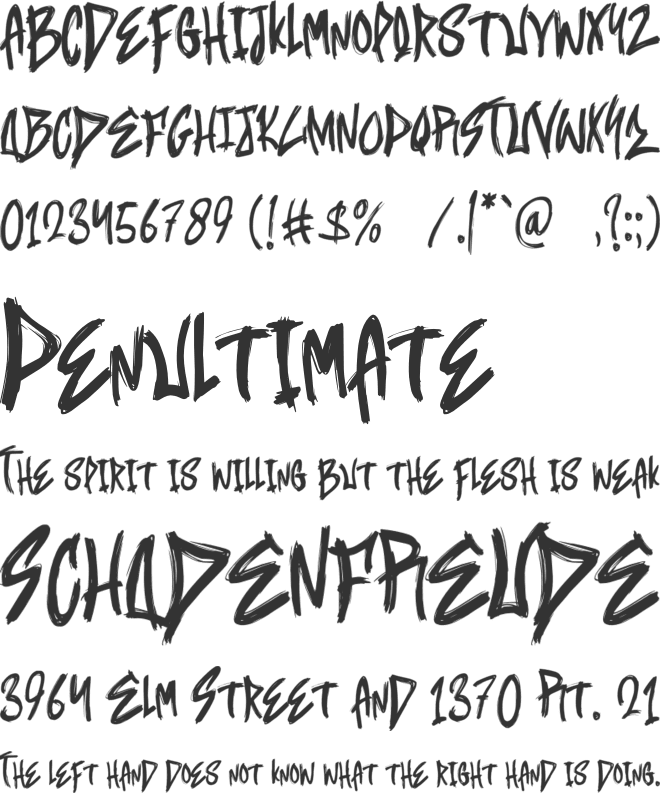 Booney Nights font preview