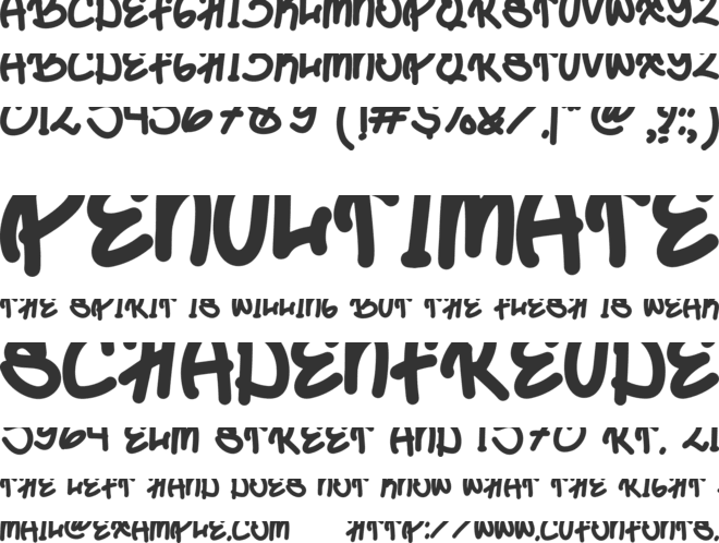 Jazy Pen font preview