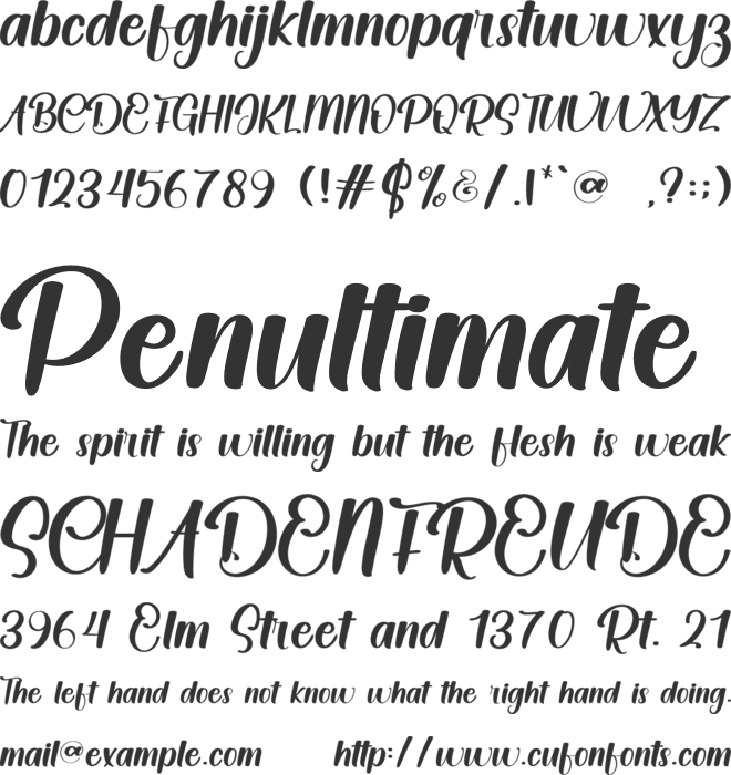 Boldline font preview