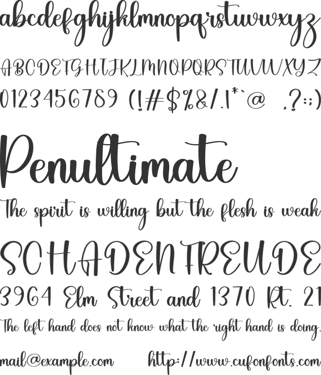 Grill font preview