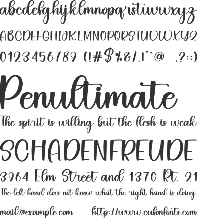 Hunting font preview