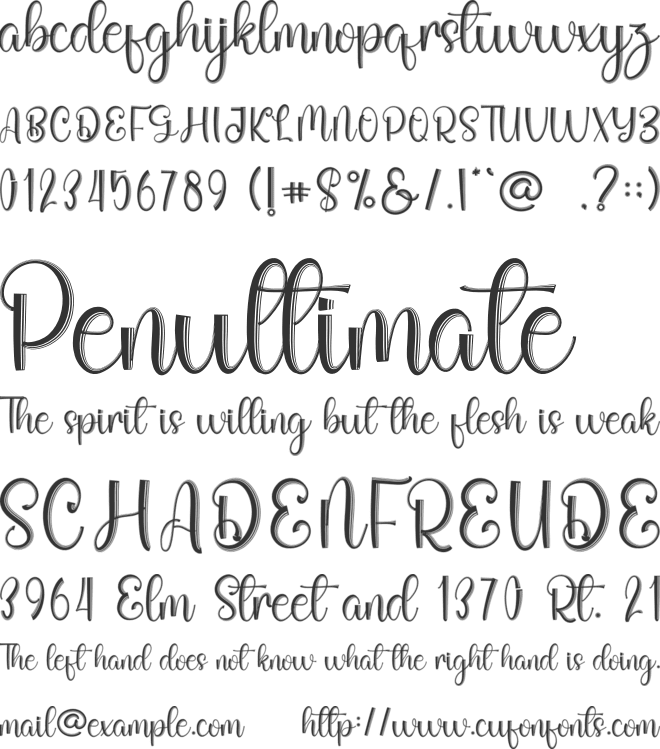 Scripts Elements font preview