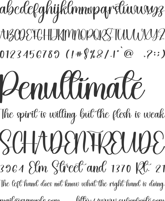 Skylife font preview