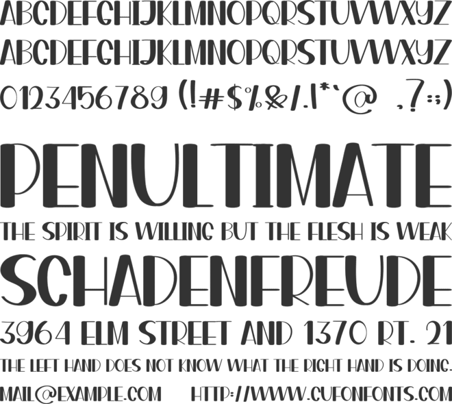 Pinkies font preview