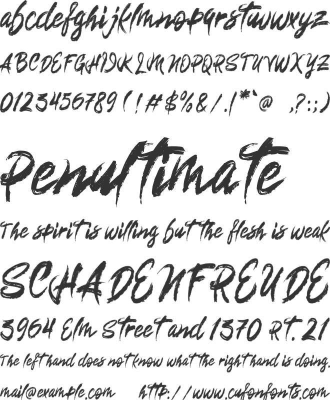 Saftoesa font preview