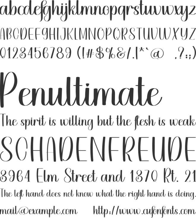 Minihouse font preview