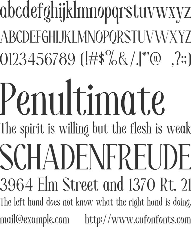 Moelina font preview