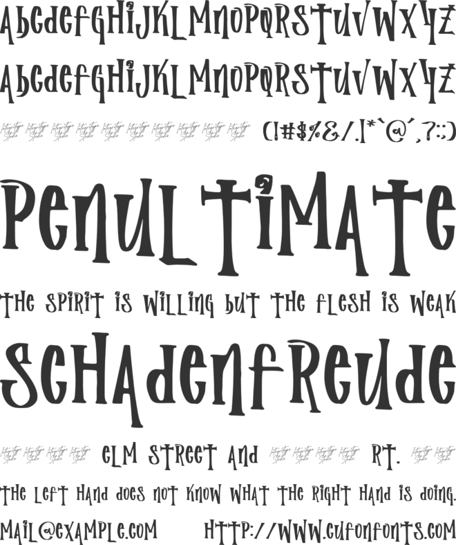 Monster Spooky font preview