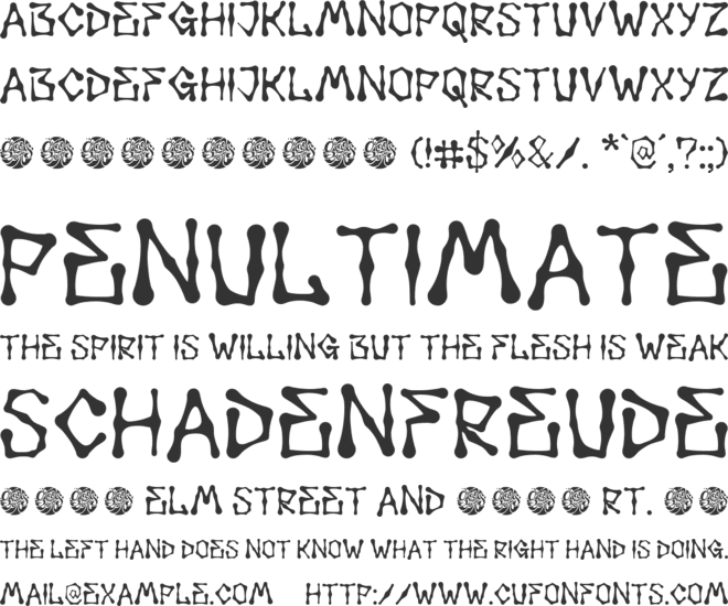 Groovy Zodiac font preview