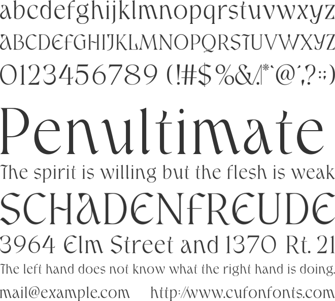 Istamar font preview