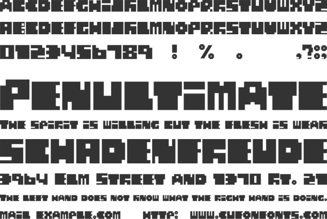 DE FACTOR font preview