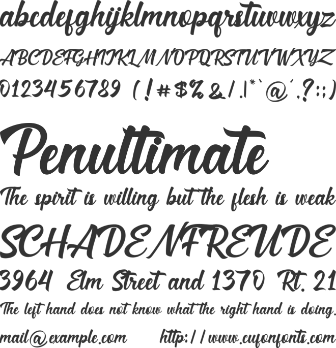 Kintagina font preview