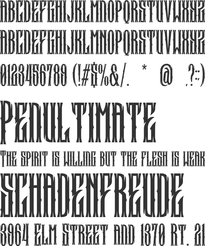 Mega Snake font preview