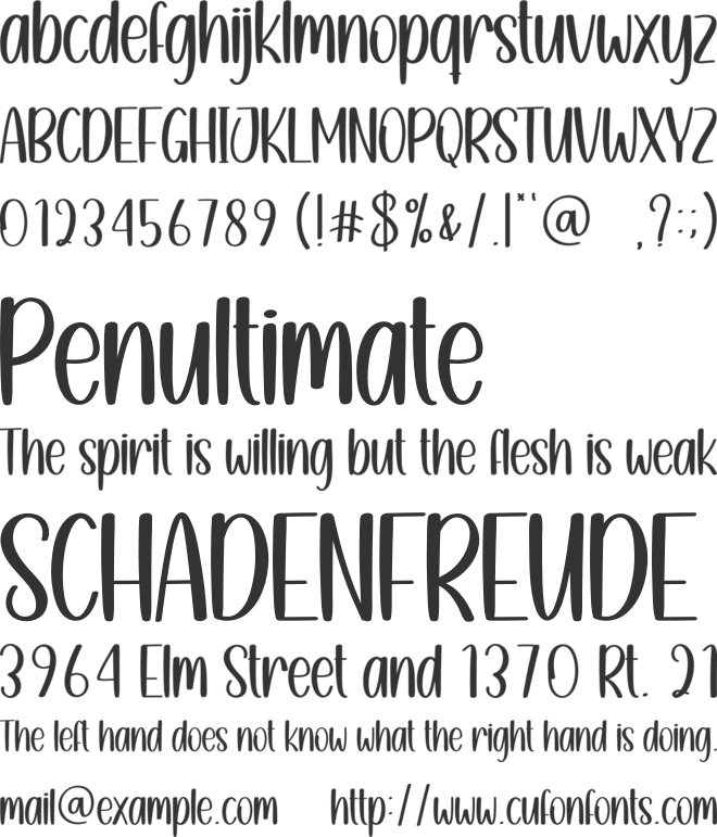 Santahouse font preview