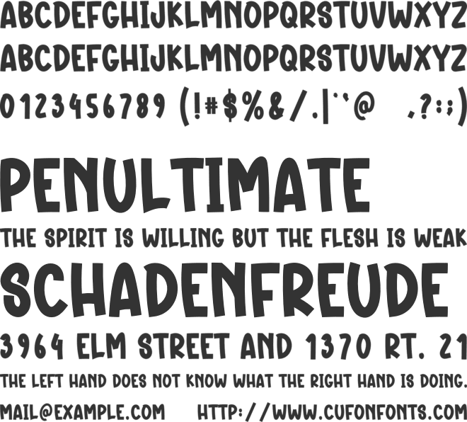 Happy December font preview