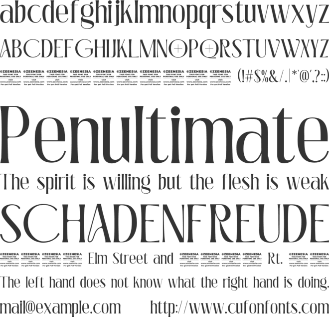 Chavora Personal Use Only font preview