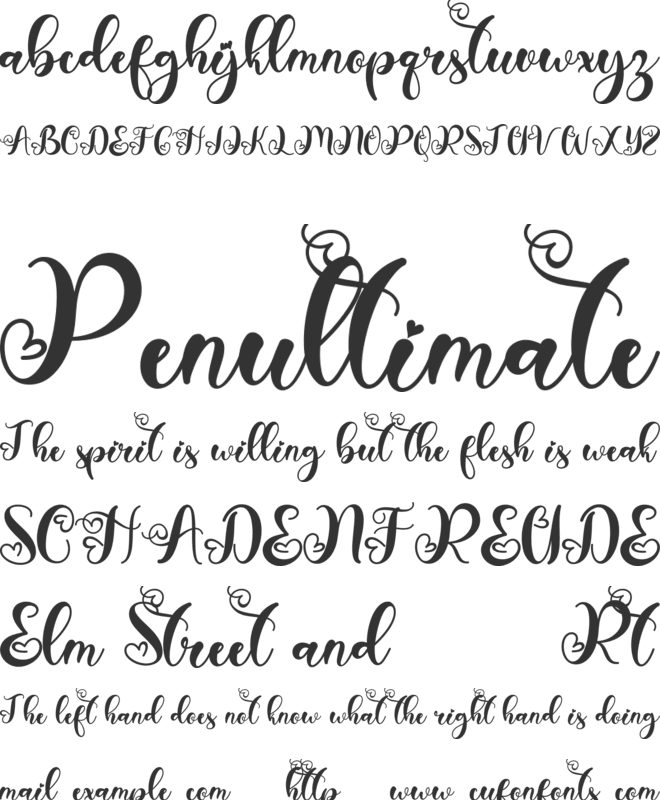 Helena Valentine font preview