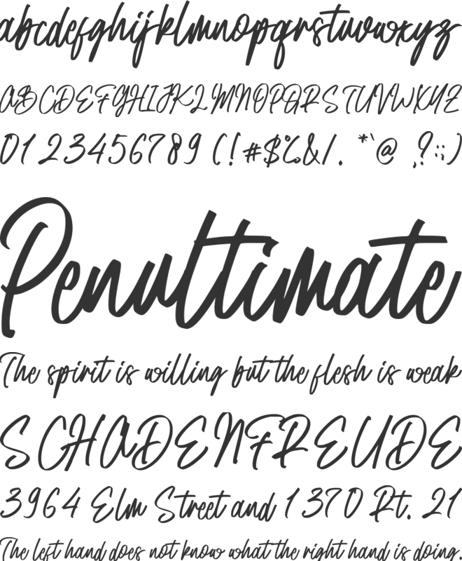 Valentine Redwood font preview