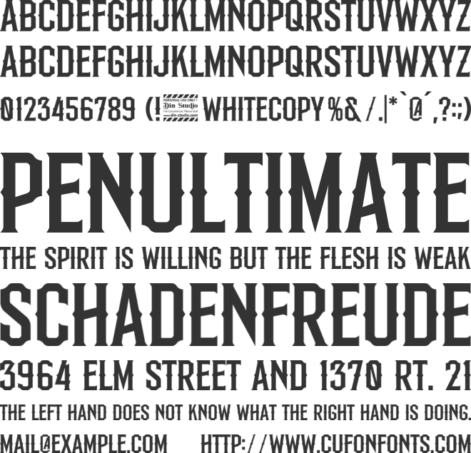 Whitecopy Personal Use Only font preview