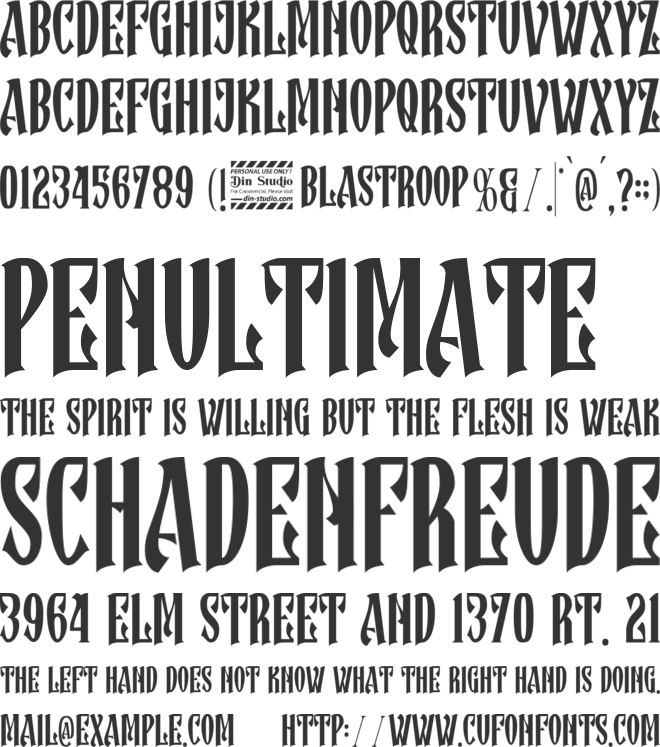 Blastroop Personal Use Only font preview