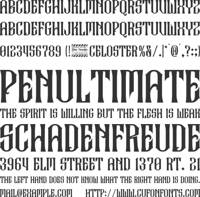 Celoster Personal Use Only font preview