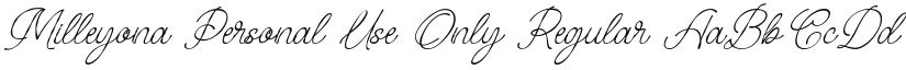 Milleyona Personal Use Only font download