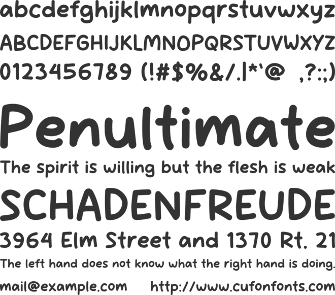 Smiley font preview