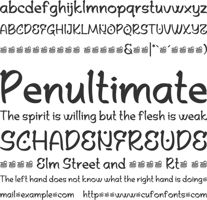 Kin Rash Trial font preview