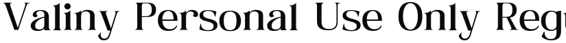 Valiny Personal Use Only font download