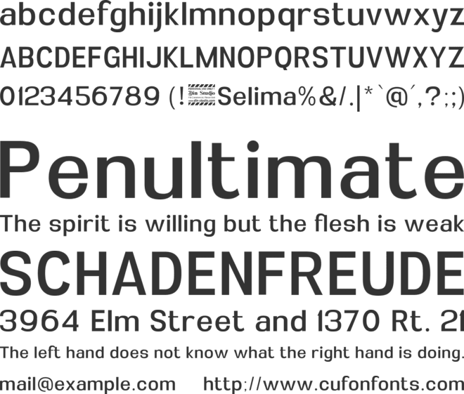 Selima Personal Use Only font preview